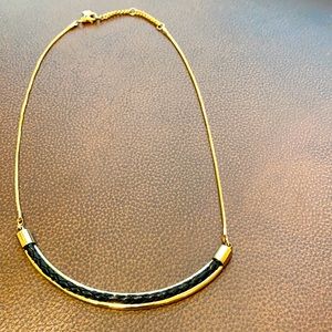 Gold and black  necklace 16”